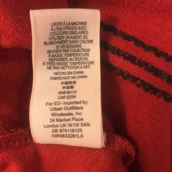 Free People Red-Orange Striped Mini Dress - Picture 4 of 4